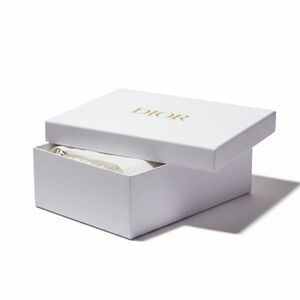 Christian Dior Nesting Storage Box with Stuffing in White and Gold NWOT